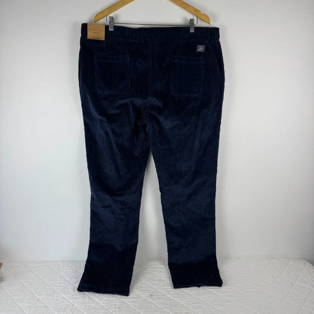 Weatherproof Vintage Mens Navy Blue Wide Corduroy Pants XXL F2421092ME New‎